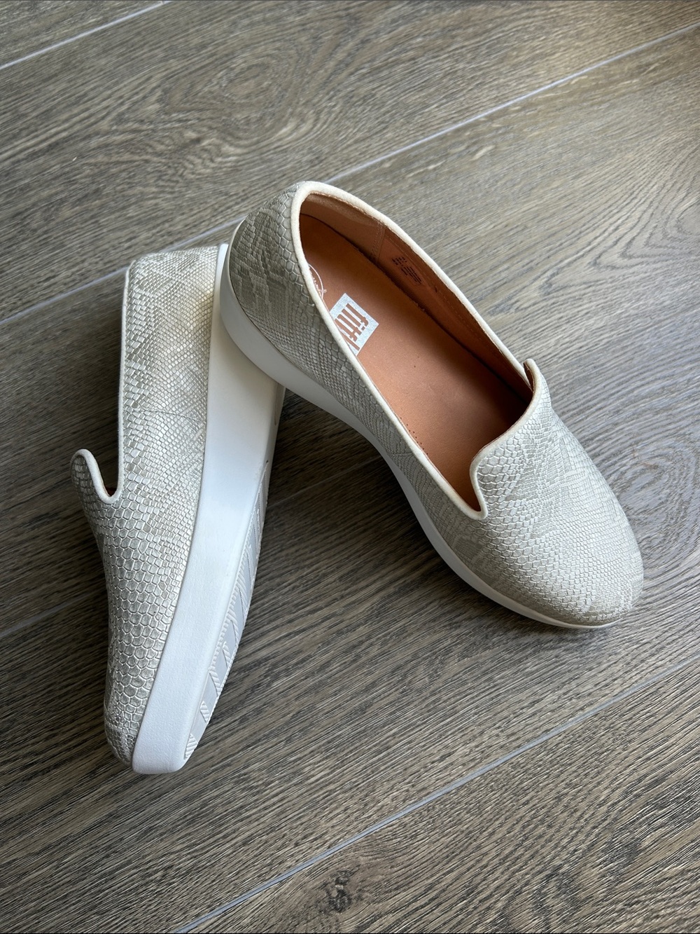 Fitflop Croc Embossed Wedge Sneaker Slip On